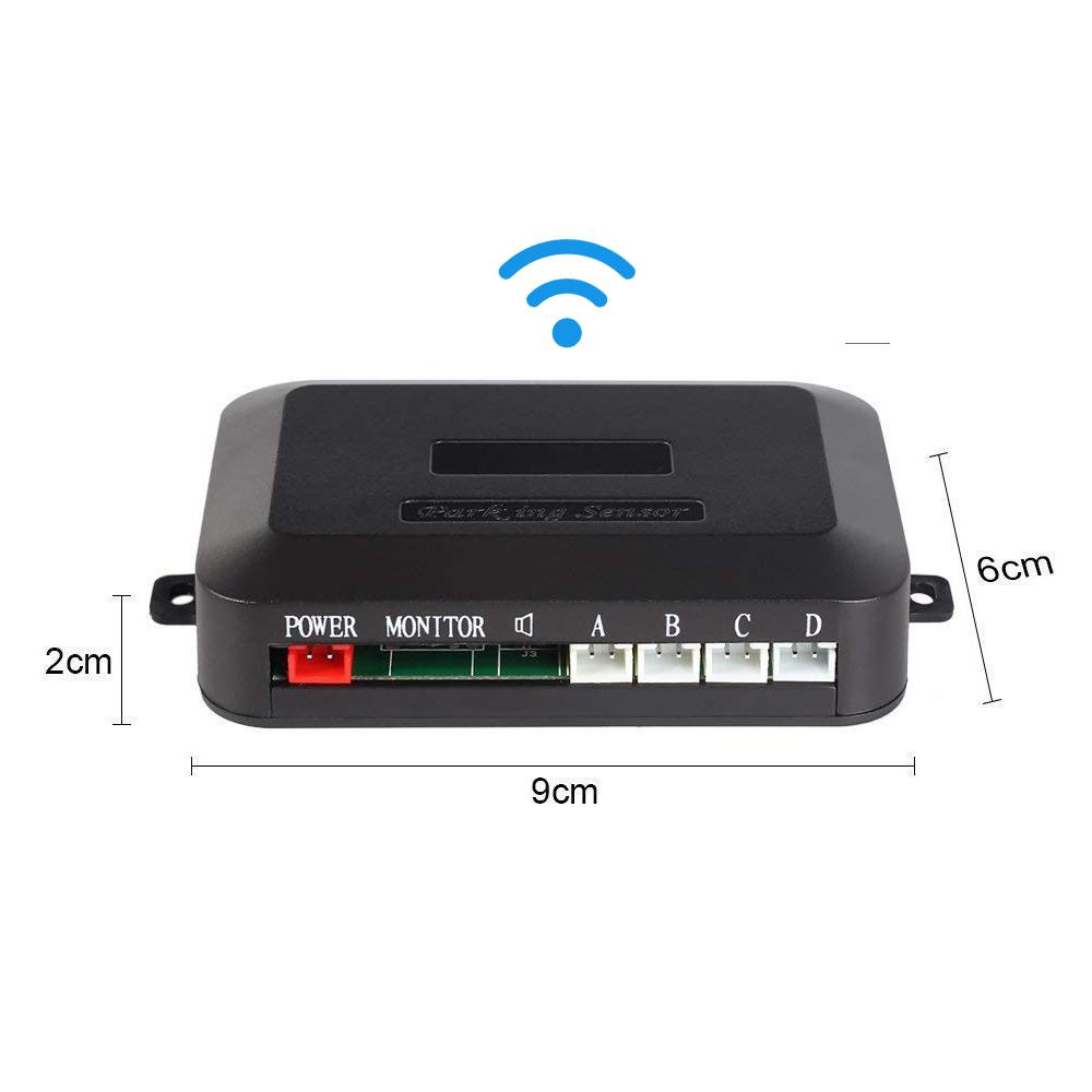 Wireless Car Parking Sensor Car Parktronic LED With 4 Sensors Reverse Backup Car Parking Radar Monitor Detector System 22MM