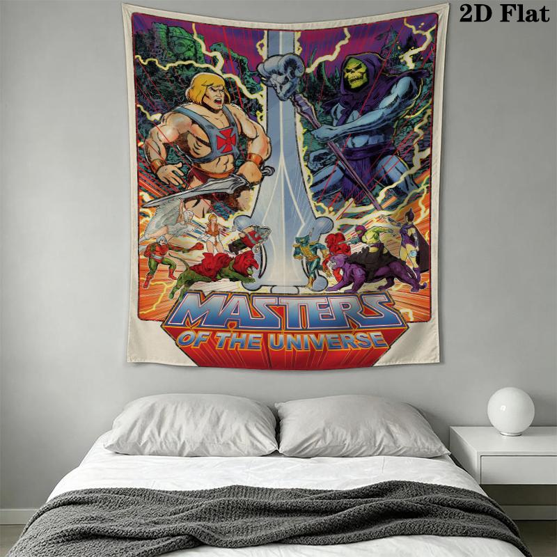 He Man Wall Tapestry Aesthetic Wall Hanging Printed Fabric Blanket Decorative Tapestries for Bedroom Living Room Home Decor