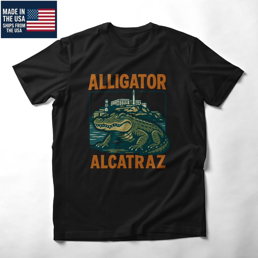 Alligator Alcatraz Black T-Shirt Unisex T-Shirt