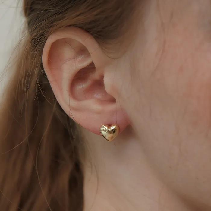 (Silver 925) Full Heart Earrings EC3067