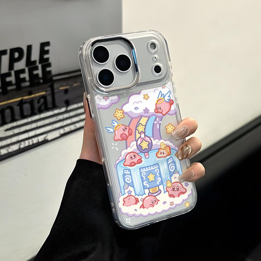 

Pink K-Kirbys Phone Case for Apple iPhone 17 Air 16 16e 15 14 13 12 11 Pro Max X Xs XR 8 Plus Luxury Clear Cover iPhone 14 Pro Max