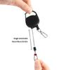 Spring Reinforced Retractable Handle Mark Holder Twin Clip Design 25g ABS Component For Hiking Work Safety