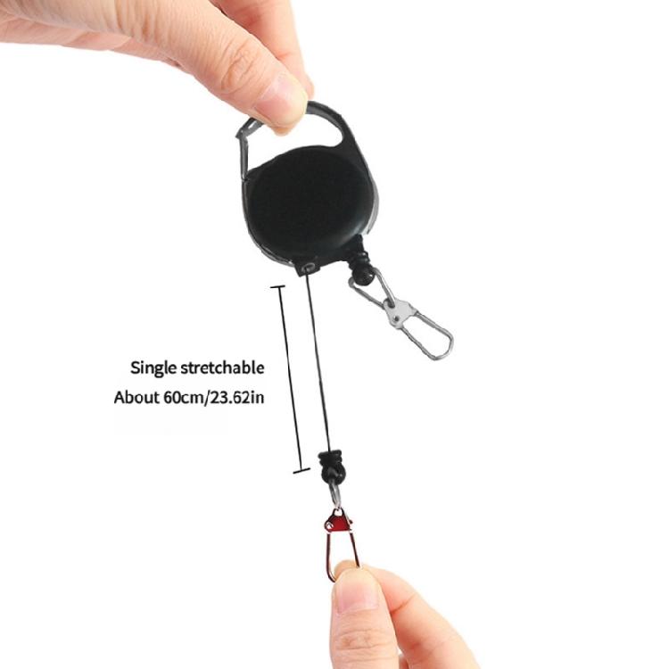 Spring Reinforced Retractable Handle Mark Holder Twin Clip Design 25g ABS Component For Hiking Work Safety