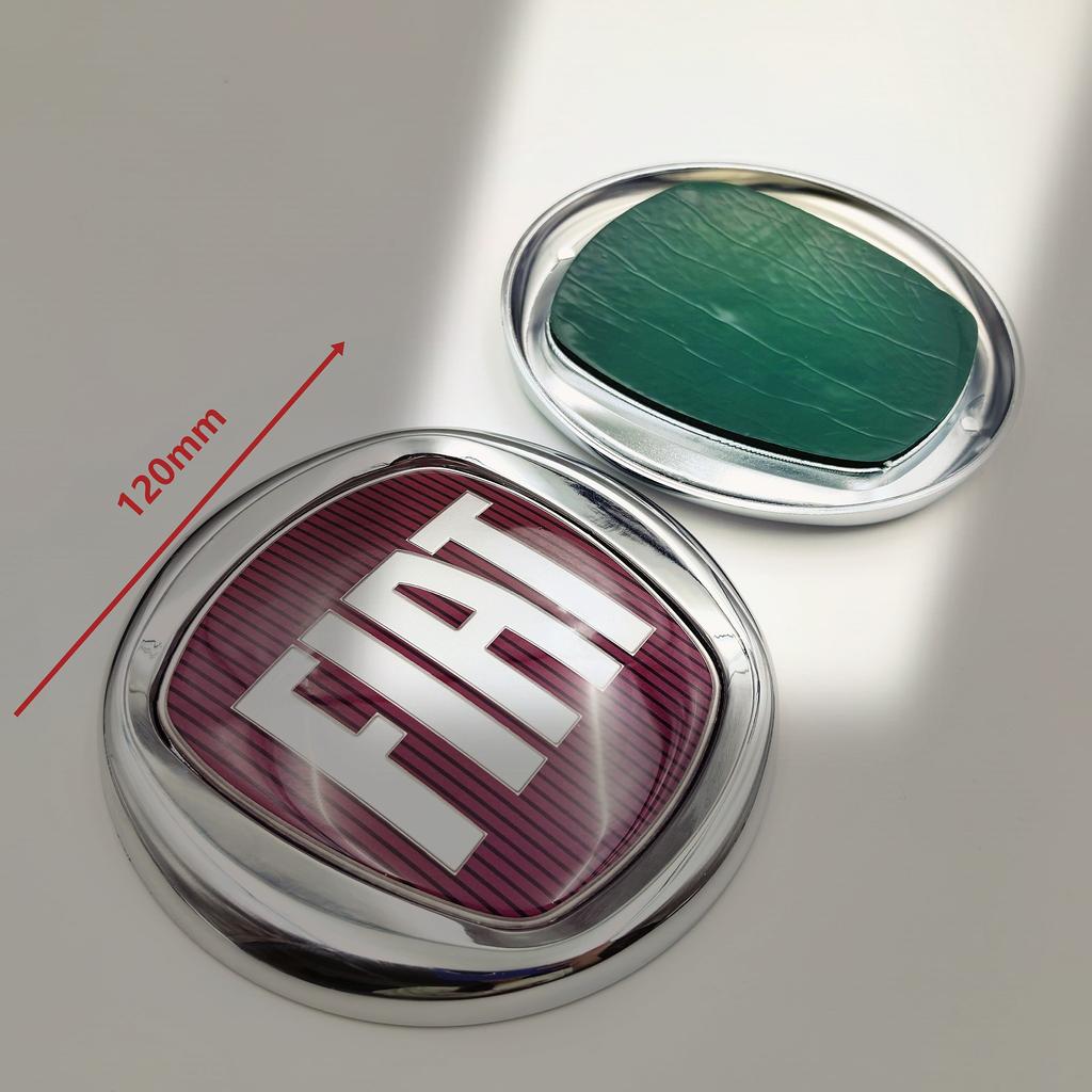 1 Stück 12cm 120mm Emblem für FIAT Auto-Haube - Zubehör für DobloTipo Panda Ducato Fiorino Grande Punto 500X 500 Freemont Stilo