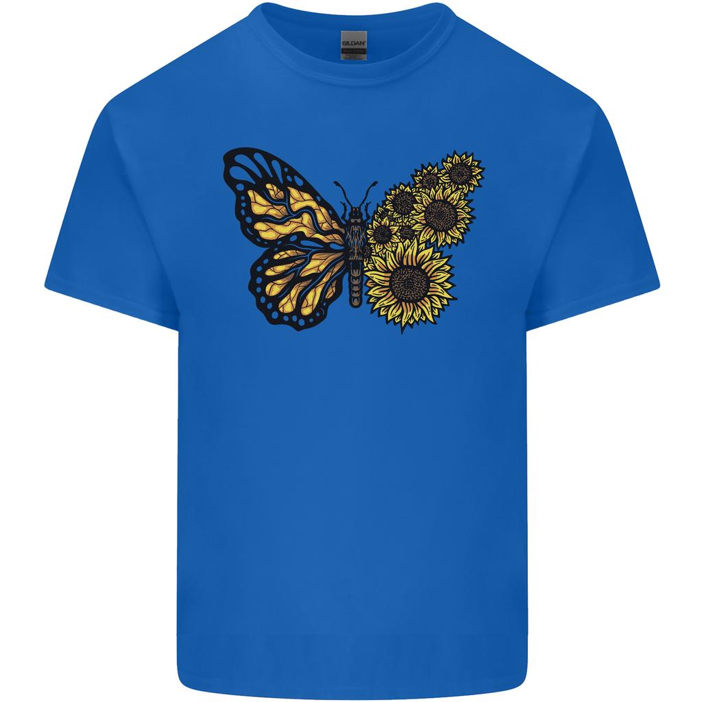 A Sunflower Butterfly Unisexs Light Cotton TShirt