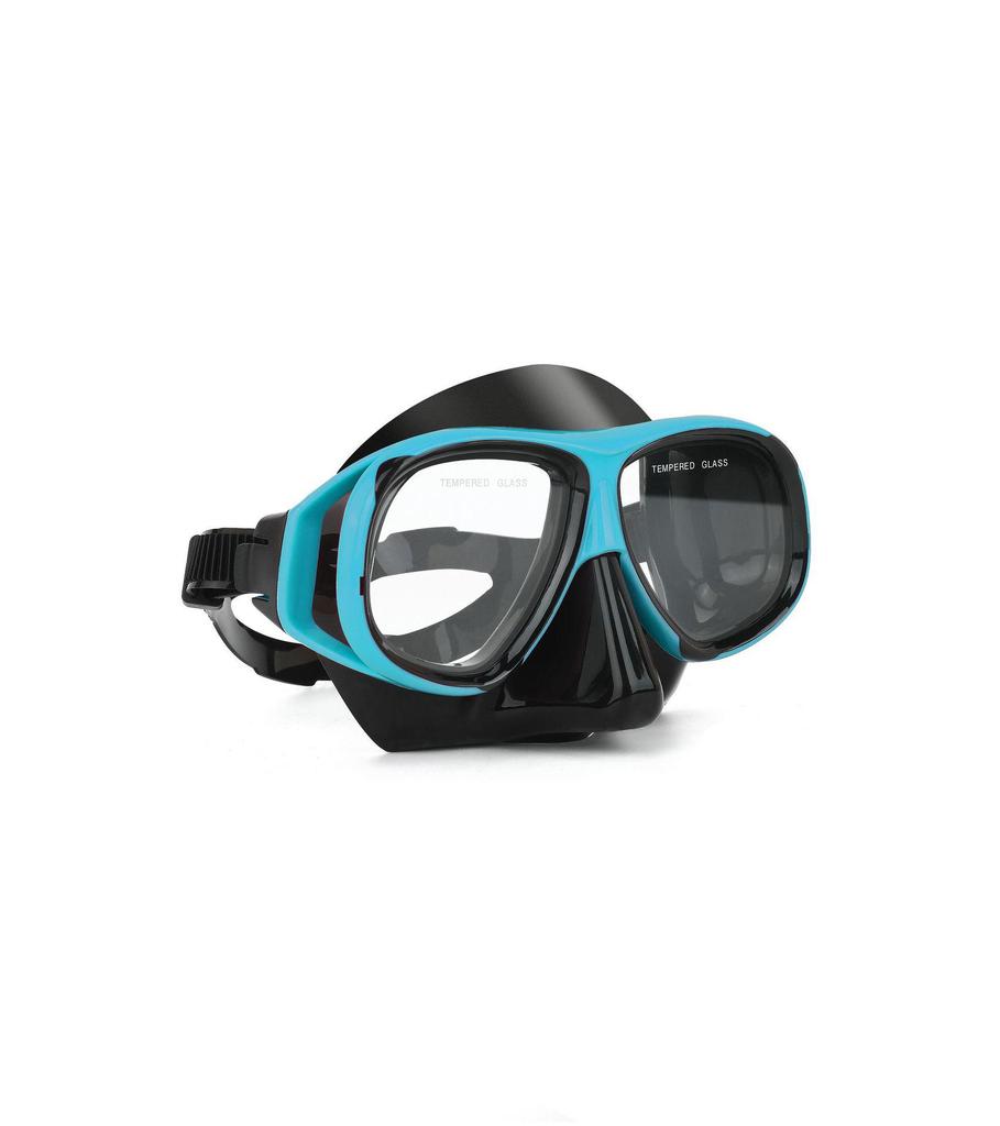 Wave Pro Snorkel Set: Silicone Dry Snorkel & Large Frame Prescription Diving Mask