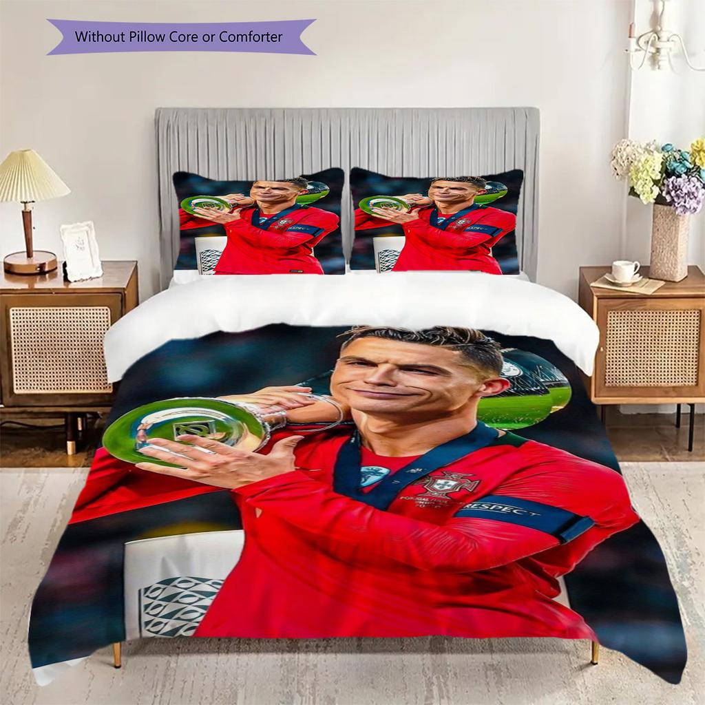 Cristiano Ronaldo Champions Legacy Glory Triumph Threepiece Set Without Core 1 Duvet Cover 2 Pillowcase Without Core Duvet Cover And Pillowcase