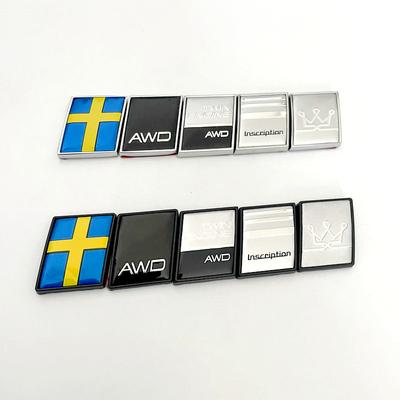 3D Metall AWD Schweden Flagge Krone Logo Heckklappenemblem Abzeichen Aufkleber für V40 V60 C30 S60 S80 S90 XC90 XC60 XC40