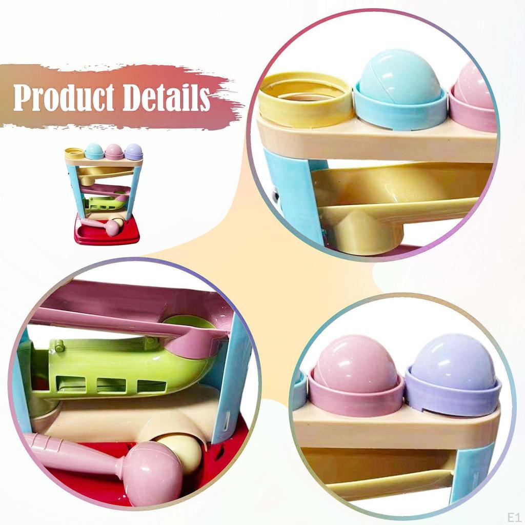 Marble Run Toy,Ball Drop Roll Swirling Toy Funny Development Ball Rolling Track Game Educational for