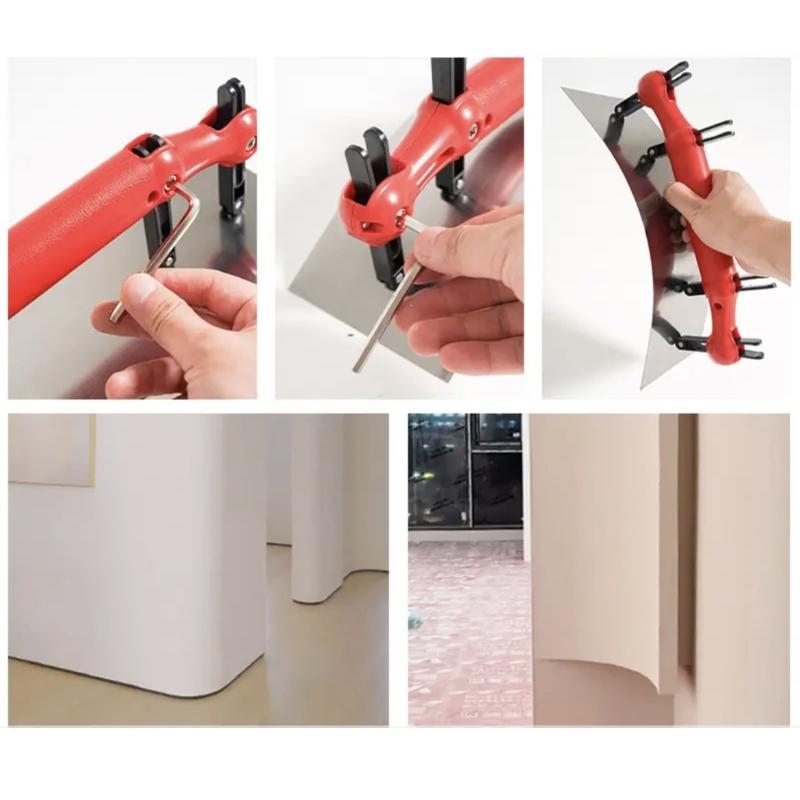 Multifunctionele Verfspaan Metselaar Plamuurspatel Gereedschap met Verstelbaar Gebogen Ontwerp voor Efficiënte Muurafwerking