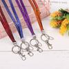 1pc Office Supplies Rhinestone Crystal Retractable Neck Strap Necklace Hanging Rope Lanyard