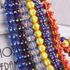 10pcs 12mm Round Pumpkin Shape Spots Handmade Lampwork Glass Charm Loose Beads for Jewelry Making Accessories DIY Crafts Findings