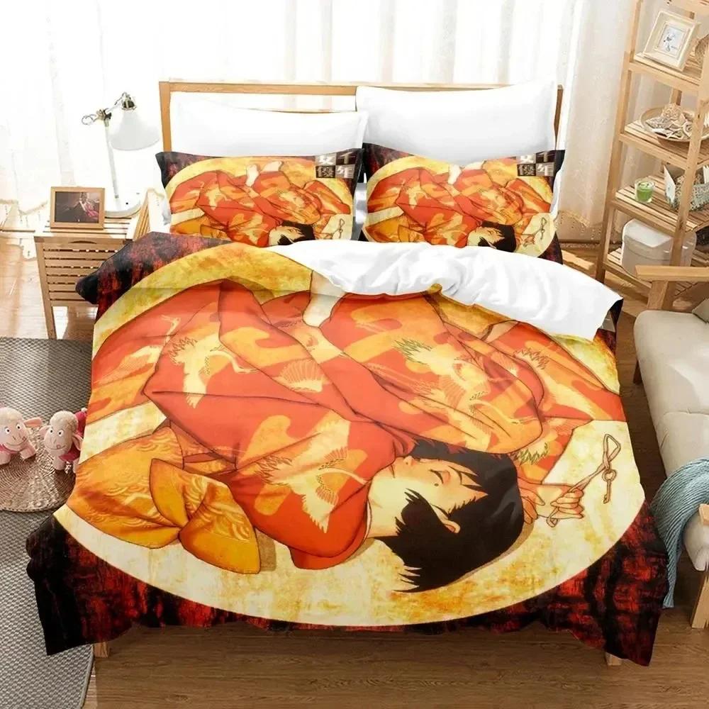 3D Anime Art of Satoshi Kon Bedding Set Duvet Cover Bed Set Quilt Cover Pillowcase Comforter King Queen Size Boys Adult