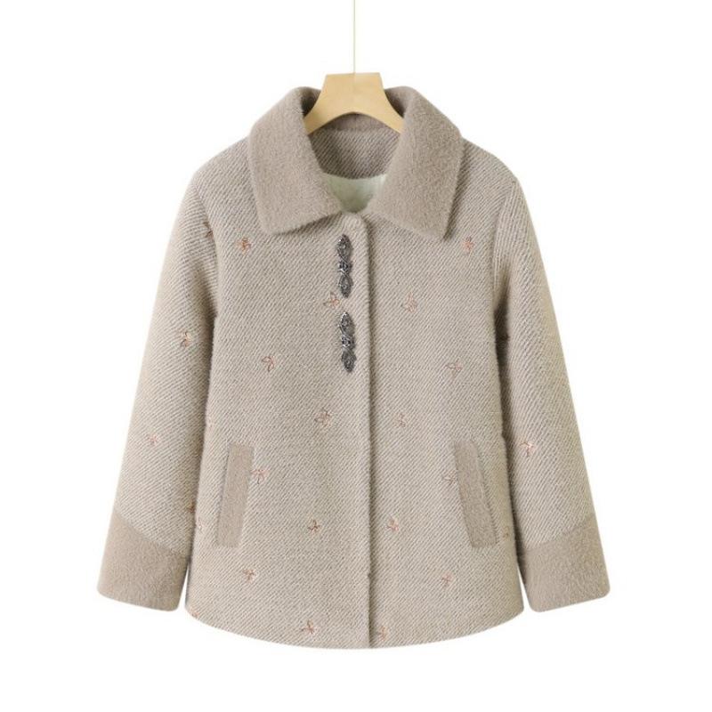 Winter mink autumn and winter velvet new noble Chinese women's woolen top coat