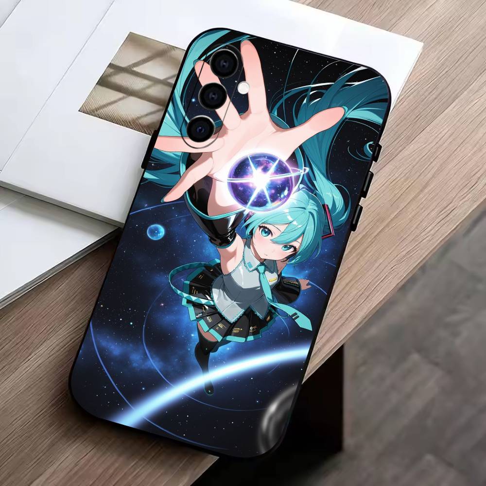 AM-Anime MIKU  Phone Case Black Silicone Soft For Samsung Galaxy A73,A72,A71,A70,A53,A52,A51