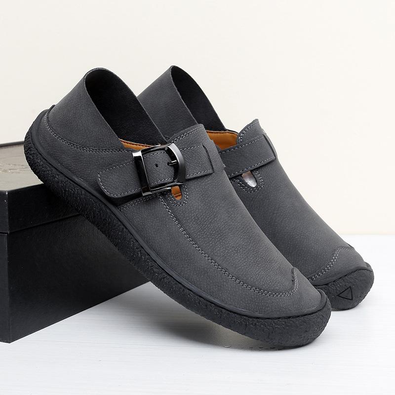 

2024 Douyin live broadcast hot-selling large-size men s shoes autumn new outdoor leisure lazy one-pedal Doudou shoes 47 сірий колір