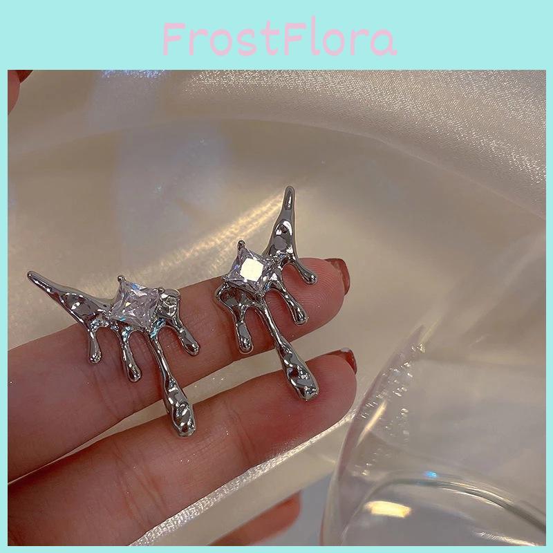 Earrings Elegant Teardrop Asymmetric Creative Geometric Design Women For