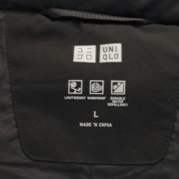 Uniqlo Long Sleeve Seamless Down Jacket L Black Series Hood Men's Used