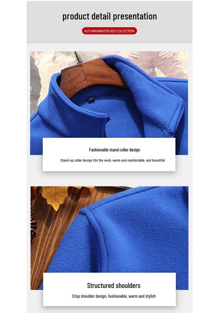 Unisex Outdoor Sports Fleece Jacket: Warm, Casual Hoodie for Men & Women