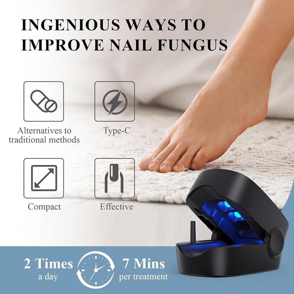 Nail Fungus Cleaning Laser Light, Used For Onychomycosis, USB Charging 905nm Infrared Light 470nm Blue Light