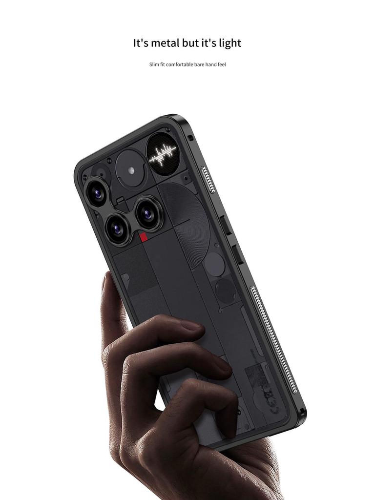 Cross-Border Compatible Phone3/3A/3A Pro Metal Lens Frame Seahorse Buckle Case