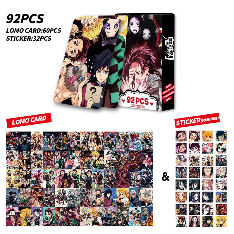 Demon Slayer LOMO Cards: 92 Double-Sided HD Photo Greeting Stickers