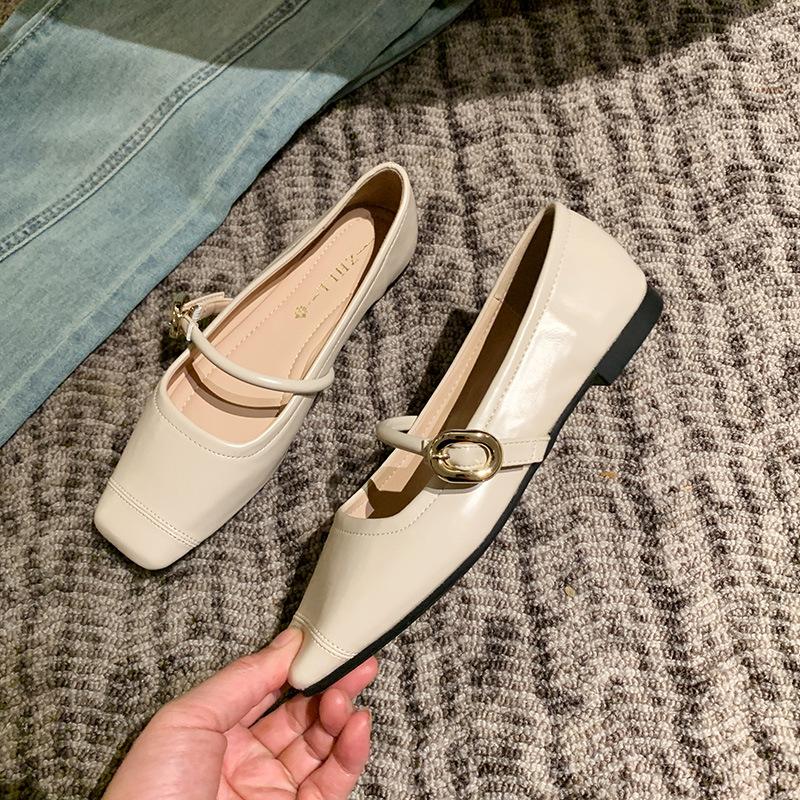 flat Mary Jane single shoes, gentle fattening and widening large size women's shoes