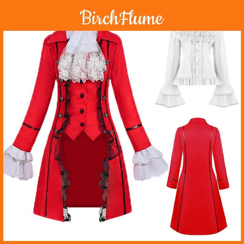 Medieval Lace Patchwork Threebutton Cloak Costume For Stage Performance Women And Men