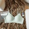 Women Summer Thin Seamless Wireless Push Up Gathered Bra
