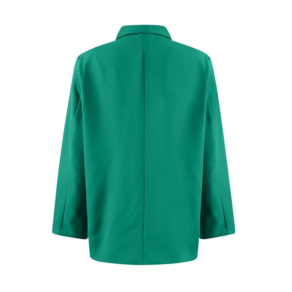 Women's Casual Fashion Solid Color Long Sleeved  Button Double Breasted Suit  Jacket