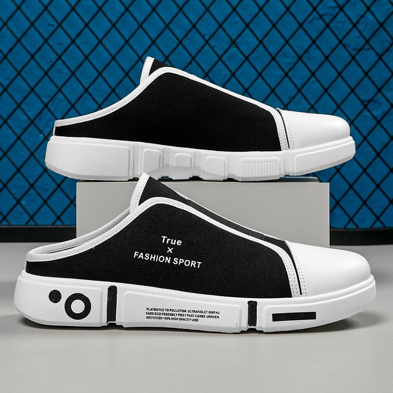 

2025 New Summer Comfort Casual Fashion Outdoor Beach Sports Low Tops Breathable Lightweight Men Half Closed Toe Slippers 39 чёрный