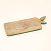 Green Edged Bunny Serving Board Wooden Decorative Serving Tray for Kitchen and Dining Table Decor