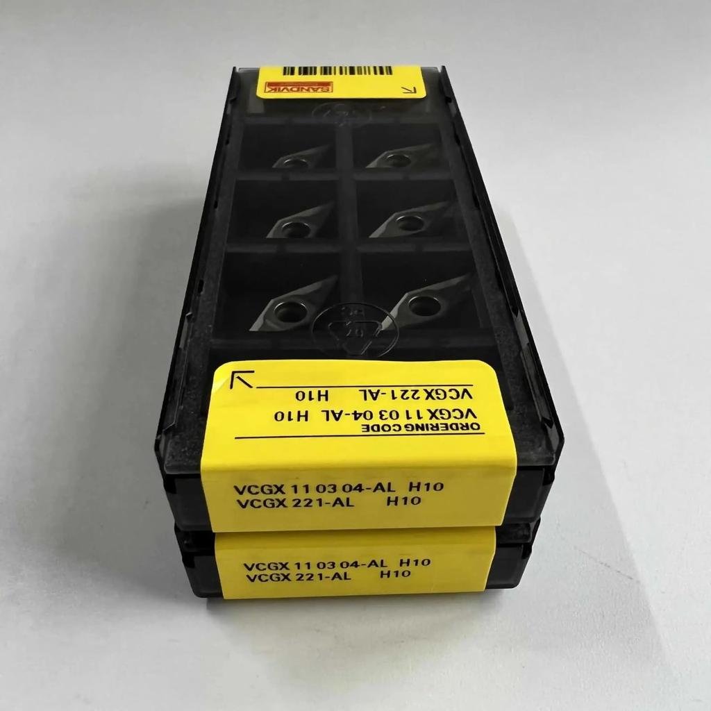 Original Sandvik / VCGX110304-AL H10 /Carbide CNC Blade 10 PCS