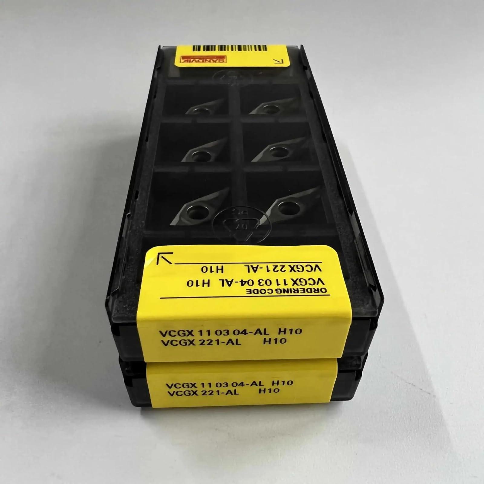 

Original Sandvik / VCGX110304-AL H10 /Carbide CNC Blade 10 PCS