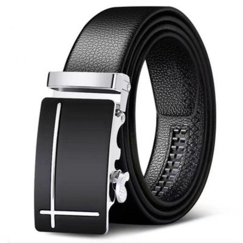 Stylish Men's Automatic Buckle Fashion Belt Comfortable Pu Material For Business Casual Wear