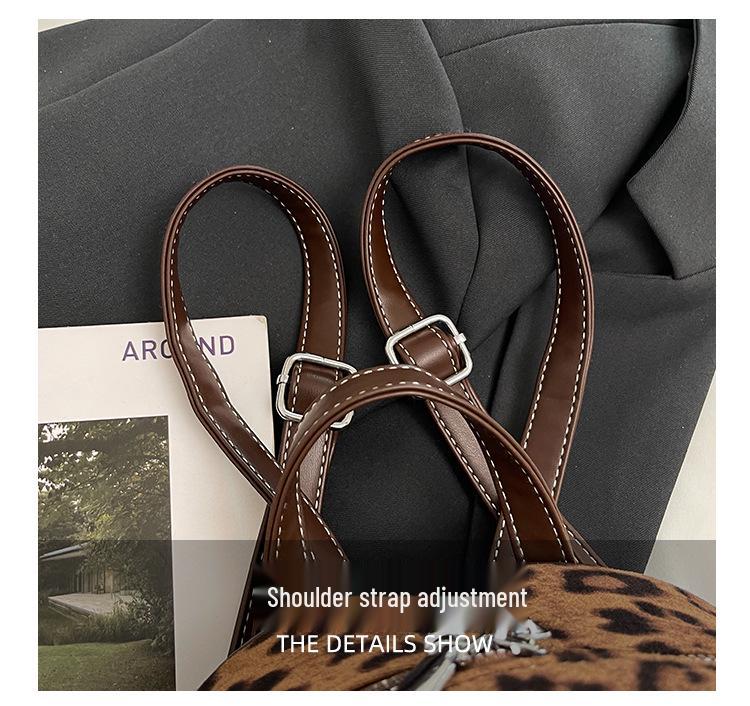 Trendy Leopard Print Women's Mini Backpack - 2025 Autumn/Winter Versatile Fashion Commuter Bag