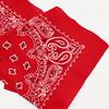 Trifong Bandana Red Paisley Men's Handkerchief 100% Cotton Adult Bandana Cashew Pattern Stylish 55cm x 55cm Red