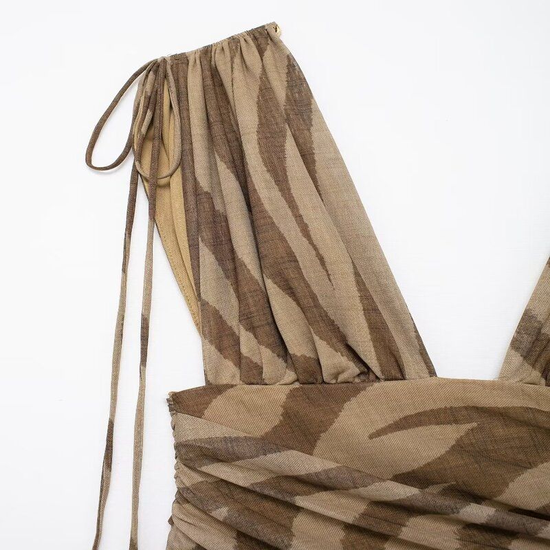 Fashion Style 2024 Summer New Arrival Women's Clothing Stylish Silm Print Silk Net Dress Short Skirt 8183034