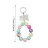 Anti-lost Phone Acrylic Lanyard Bowknot Phone Wrist Strap Candy Color Beads Keychain  Phone Charm