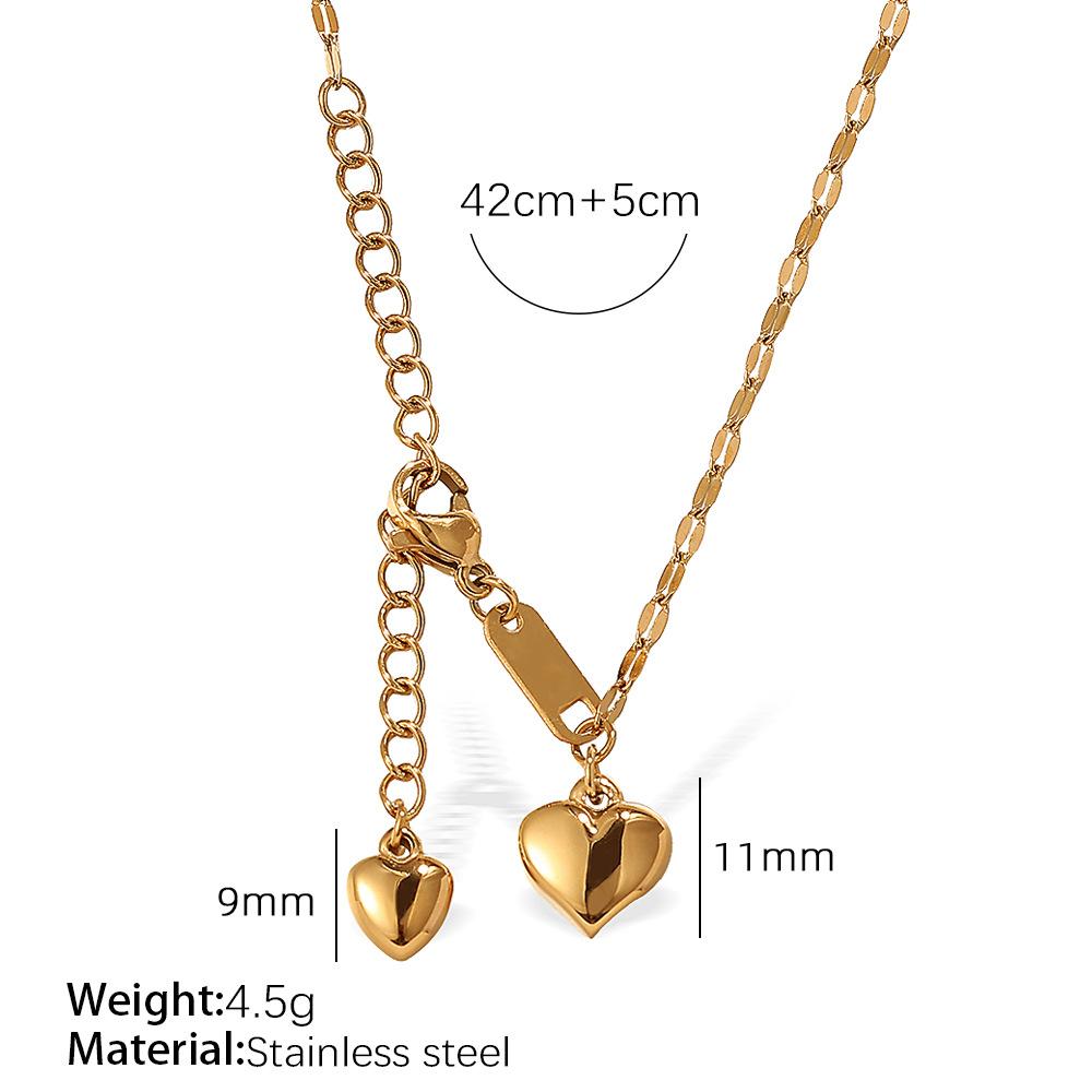 Love Asymmetrical Clavicle Chain Love Titanium Steel Necklace Women s Eternal Romantic Trend Necklace