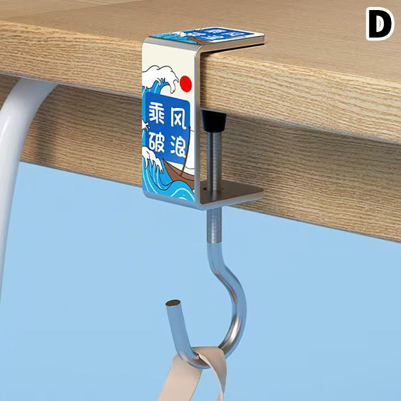 Cute Portable Bag Hook Cartoon Metal Table Side Bag Rack Bag Hook Hanger Handbag Holders Table Hook Office Desk Accessories 448₽
