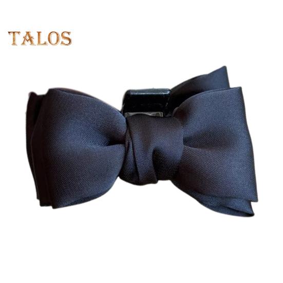 

Женская заколка для волос с гладким атласным бантом, декоративная противоскользящая заколка для волос с зубцами, боковая челка, маленькая заколка для волос, аксессуары для волос чёрный