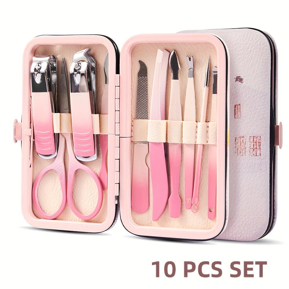 Pinkes Farbverlauf Nagelknipser Set 10/13/19 Stück Beauty Set Nagel Maniküre Werkzeuge Nagelknipser