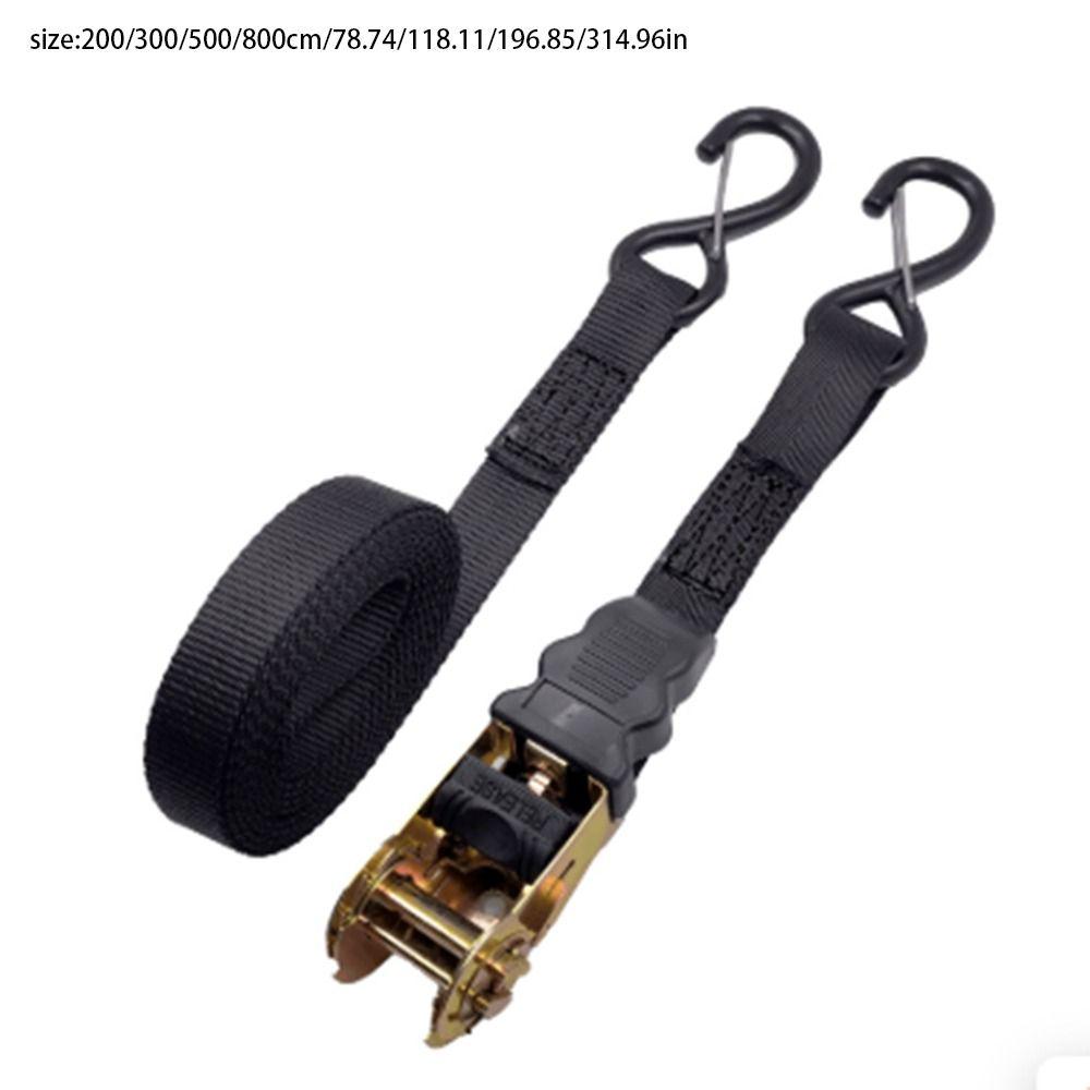 Black Heavy-Duty Cargo Straps Rust Proof Ratchet Tightener Straps Ratchet Tie Down Straps  Truck