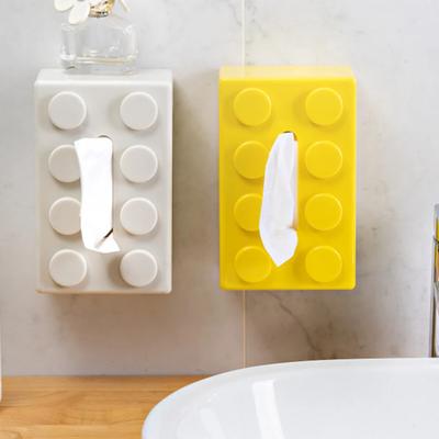 Kreativní dávkovač papírových kapesníčků ze stavebnice Roztomilý kontejner na kapesníčky Úložný box na kapesníčky do obývacího pokoje ložnice domácí kanceláře