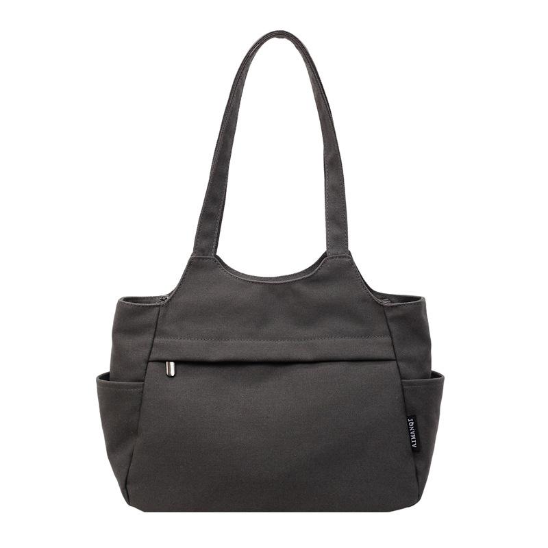 Large capacity wear-resistant canvas bag trendy tote bag lightweight women's shoulder backpack leisure travel handbag