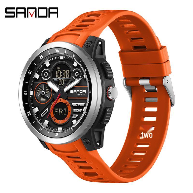 SANDA Multi-Time Zone Sports Watch with Alarms & Summer Time Feature