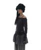 OJOS Strap Flatseam Long Sleeve Top / Charcoal