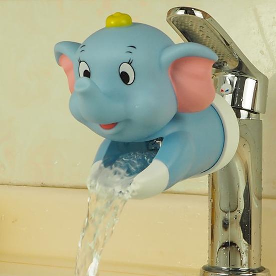 Kids Faucet Extender Cartoon Duck Shark Elephant Shape Splash-proof Faucet Extender