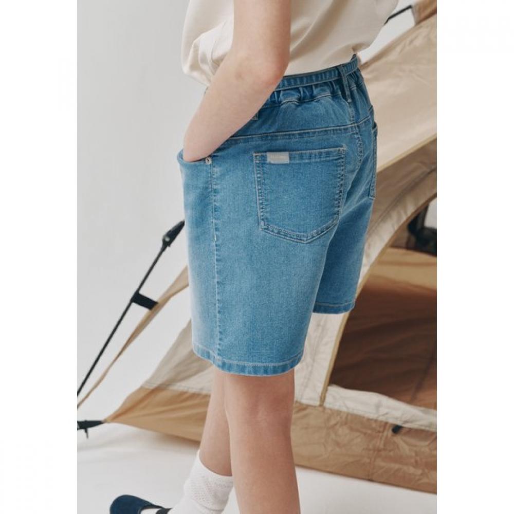 Bluetail Blue Denim Belt Shorts Azb2pt01bu